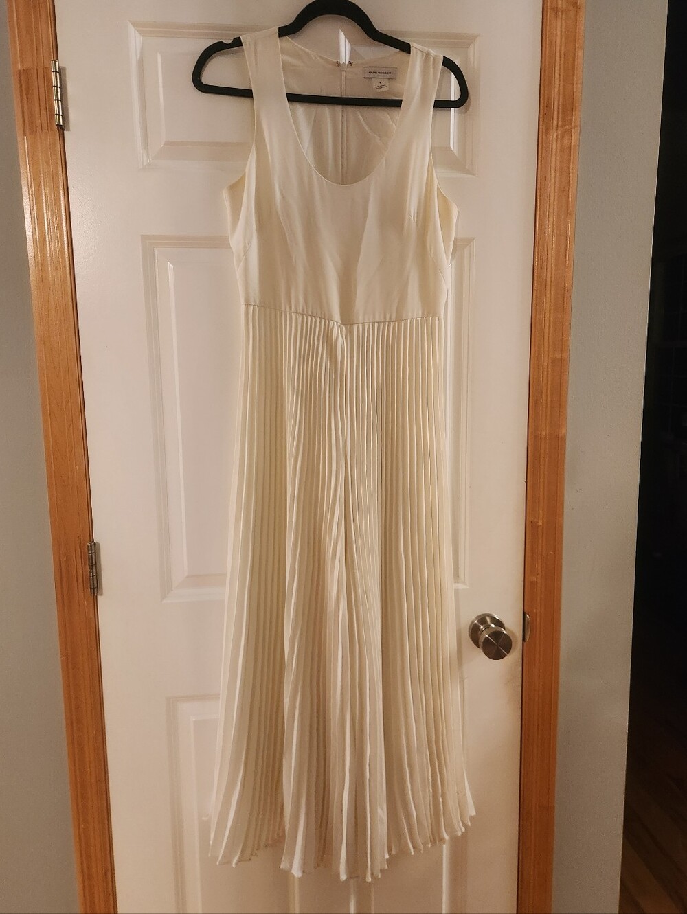Club Monaco Cream Pleated Maxi Dress, Size 4 Dress